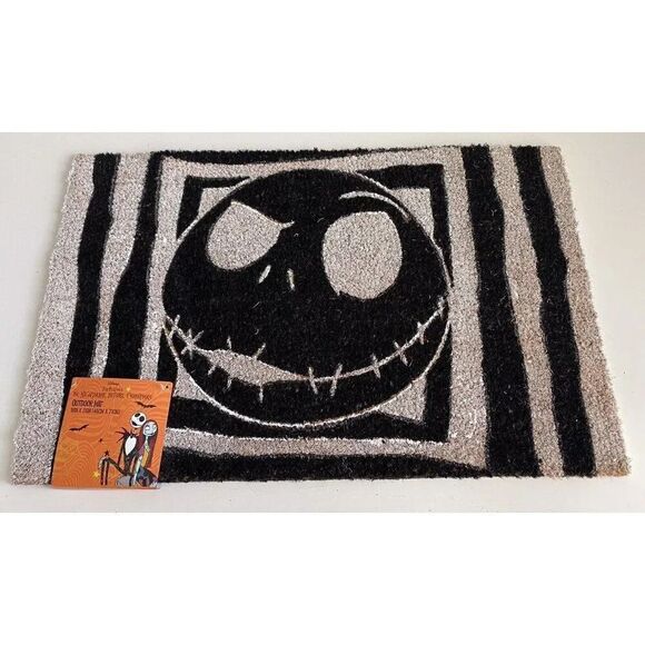 Disney Nightmare Before Christmas Jack Skellington Coir Doormat 18x30" Halloween - Picture 1 of 8